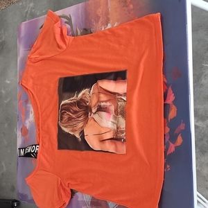 Women Orange asymmetric top